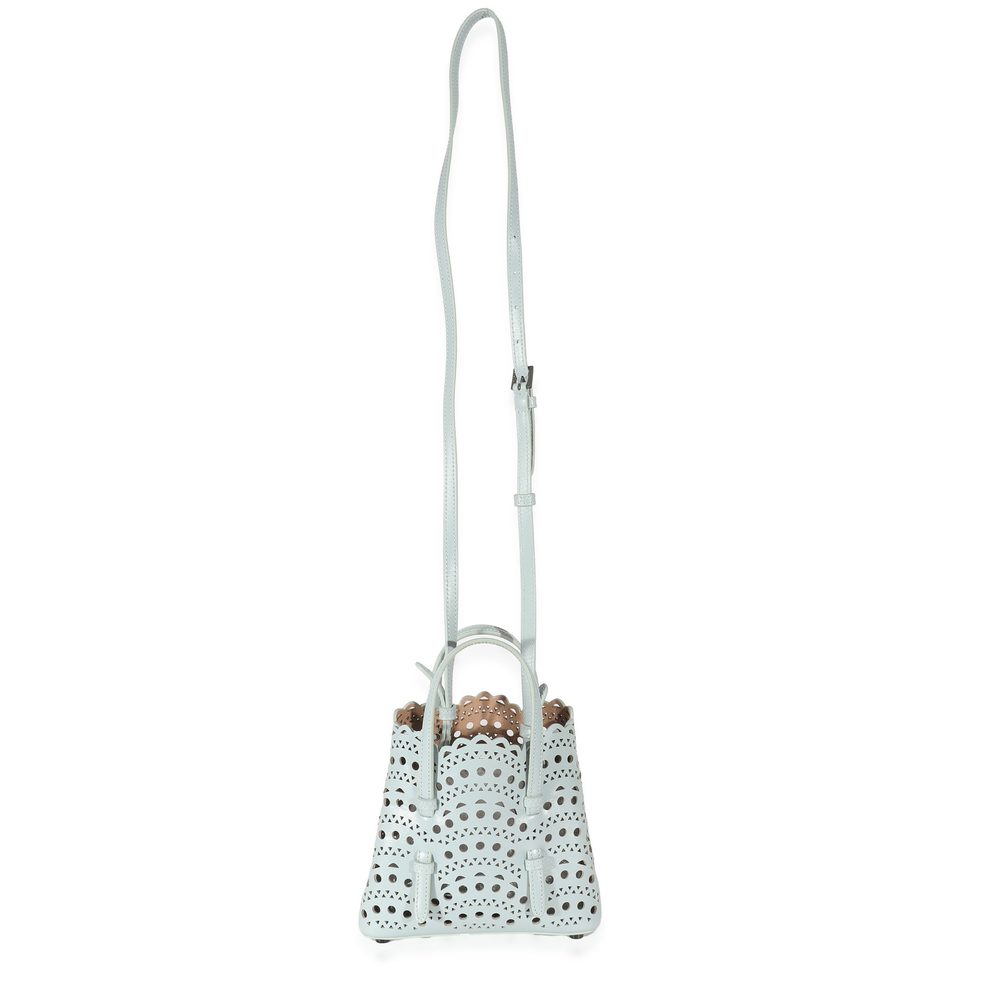 Alaia Blue Vienne Wave Calfskin Mina